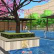 一个小区中庭游泳池景观设计